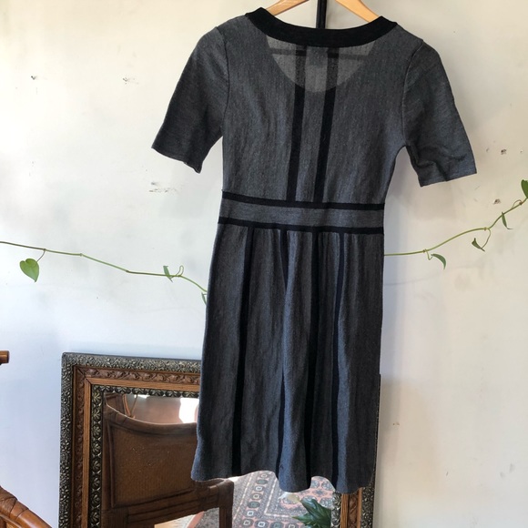 H&M Grey & Black Sweater Dress Sz Sm - Picture 3 of 6